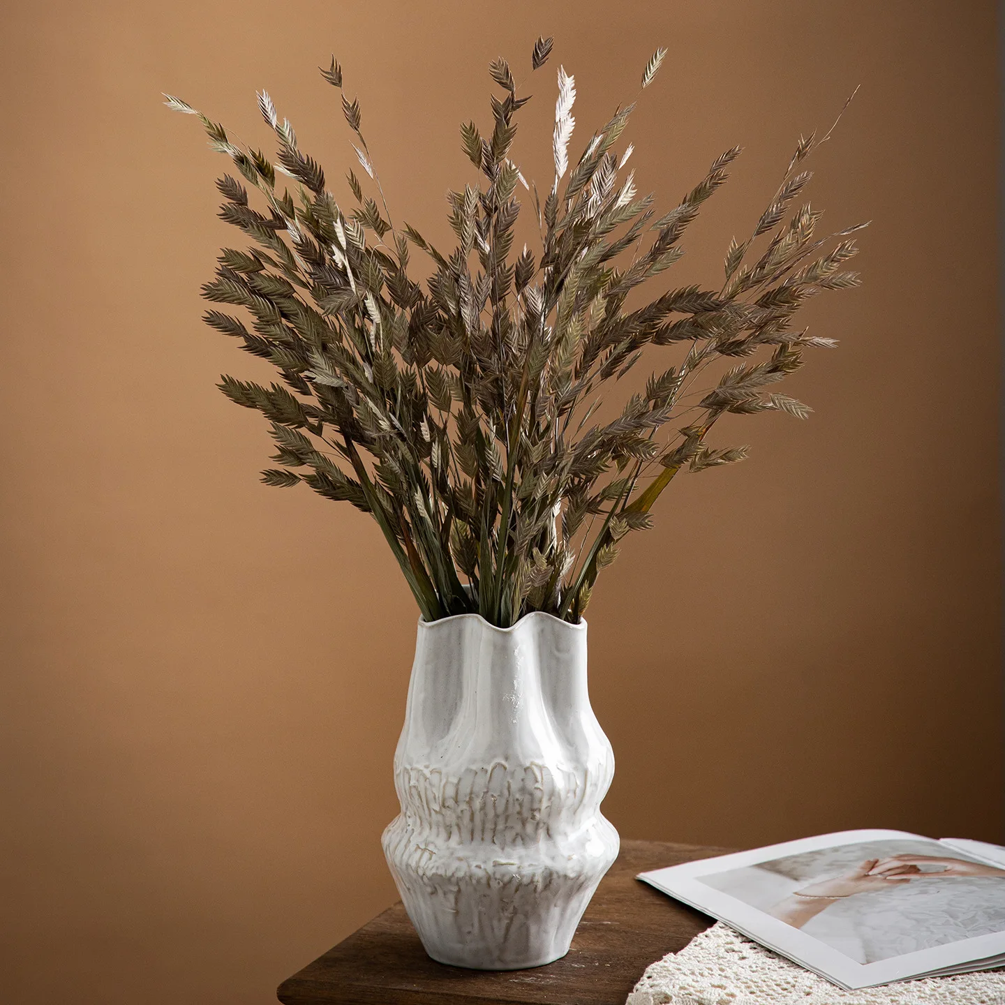 CAPIRON Ceramic Vase Home Decor Aesthetic Pottery Flower Pot Minimalist Handmade Porcelain Rustic Tabletop Ornament Nordic Art