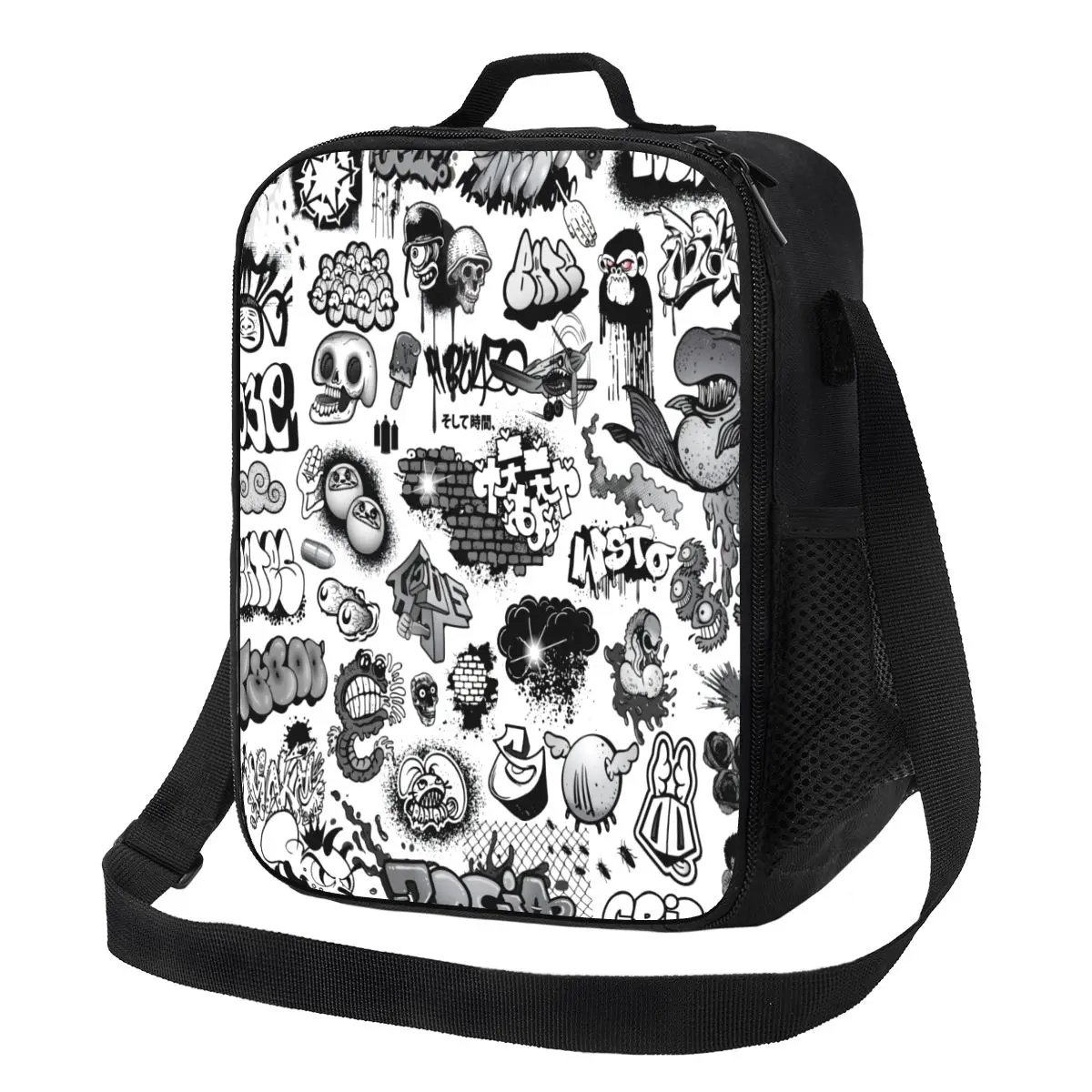 Custom Street Art Graffiti Wall Lunch Bag Women Thermal Cooler Insulated Lunch Box for Student School