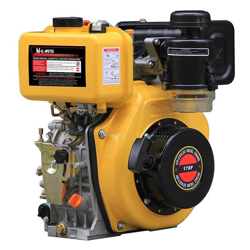 3.8kW HR178F Oil Bath Air Filter Manual Start With Keyway Shaft Engine And Bearing Core Components