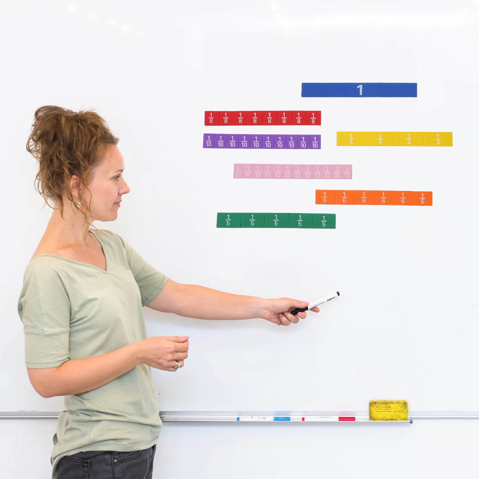 

1 set 1 set 1 Set Magnetic Learning Kit Kids Eva Visual Teaching Tool Early Education Puzzle Educational Fraction