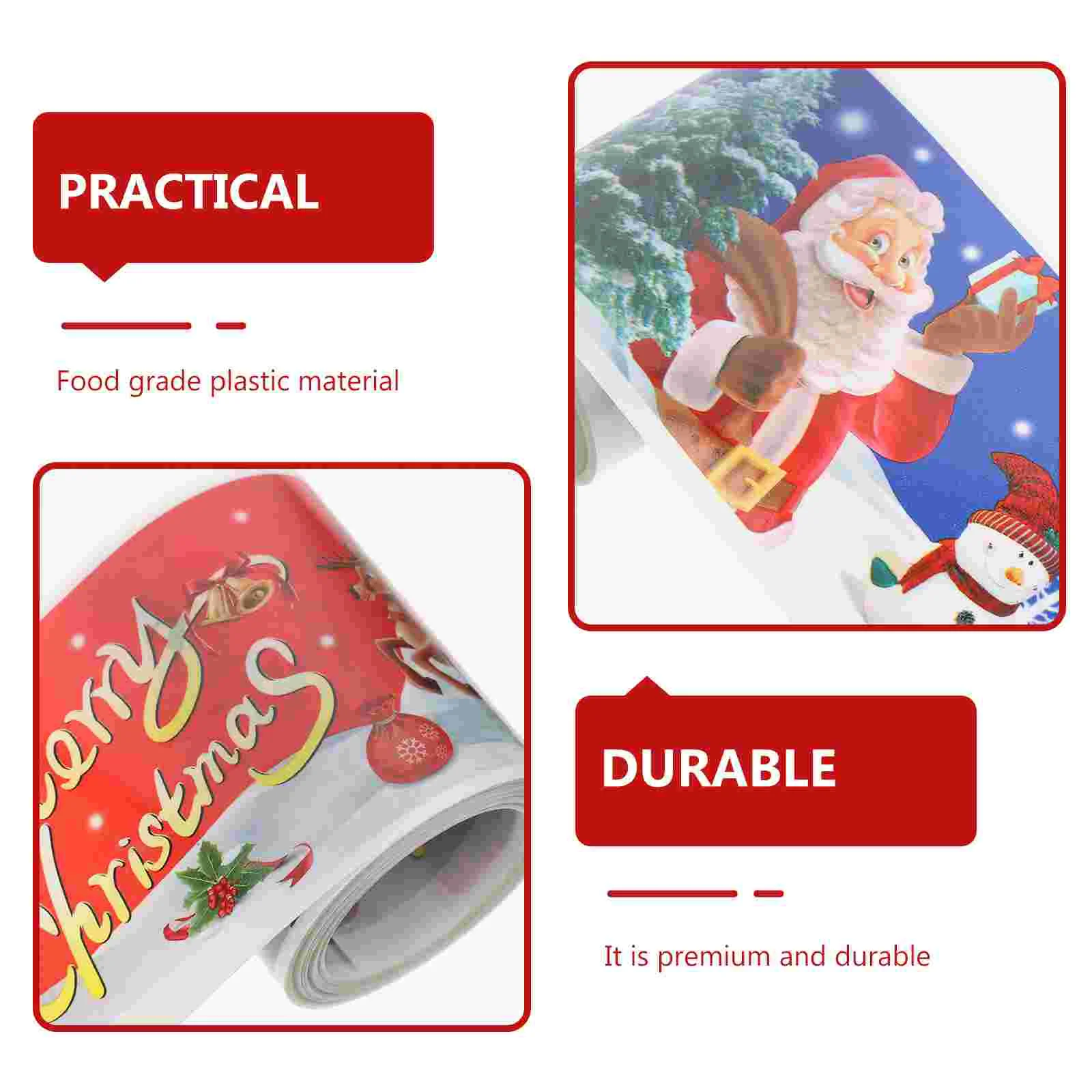 3 Rolls Cake Christmas Border Wrappers Packaging Surrounding Edge Accessory Cupcake Collar Wrapping Tool Mousse Packing Decor