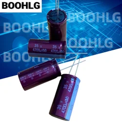 2PCS 4700UF 35V Audio Capacitor 35V 4700UF 18X35 RA3 Purple Red Robe