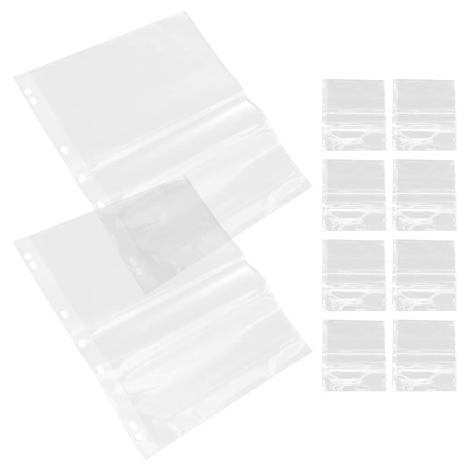 

10Pcs Negative Film Sleeves Waterproof Archival Slide Protector Pages for Binder Storage Organizing Vintage