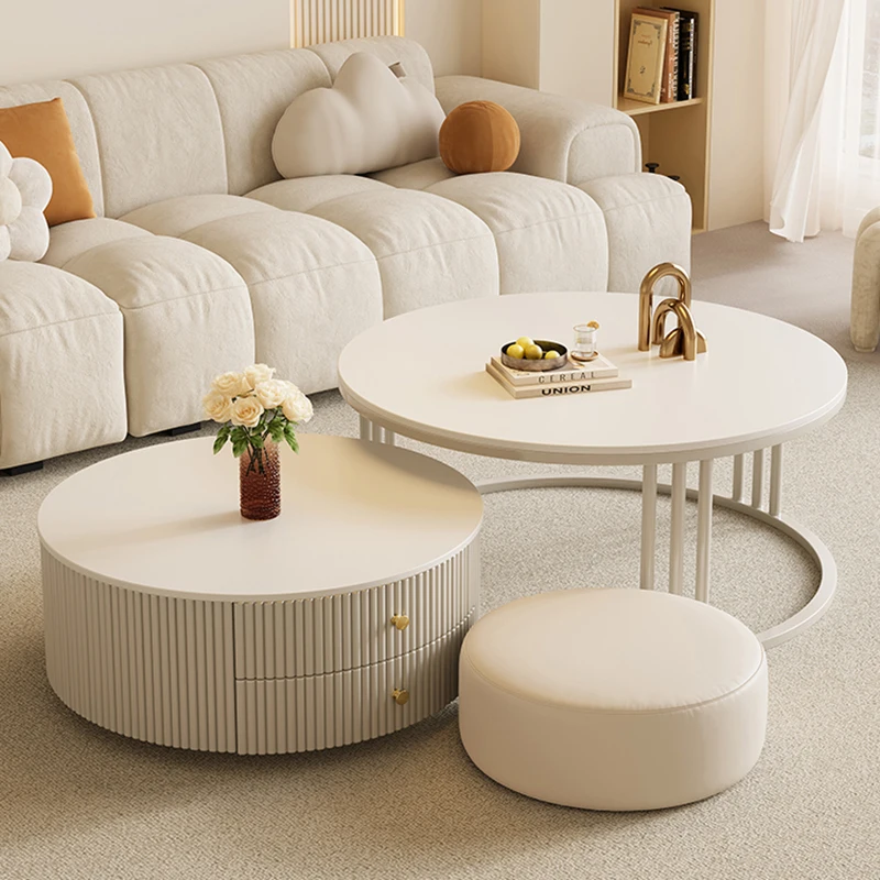 

Tables Round Coffee Tables Luxury Minimalist Premium Storage Coffee Table Rounddesign Modern Mesa Centro Salon Home Furniture