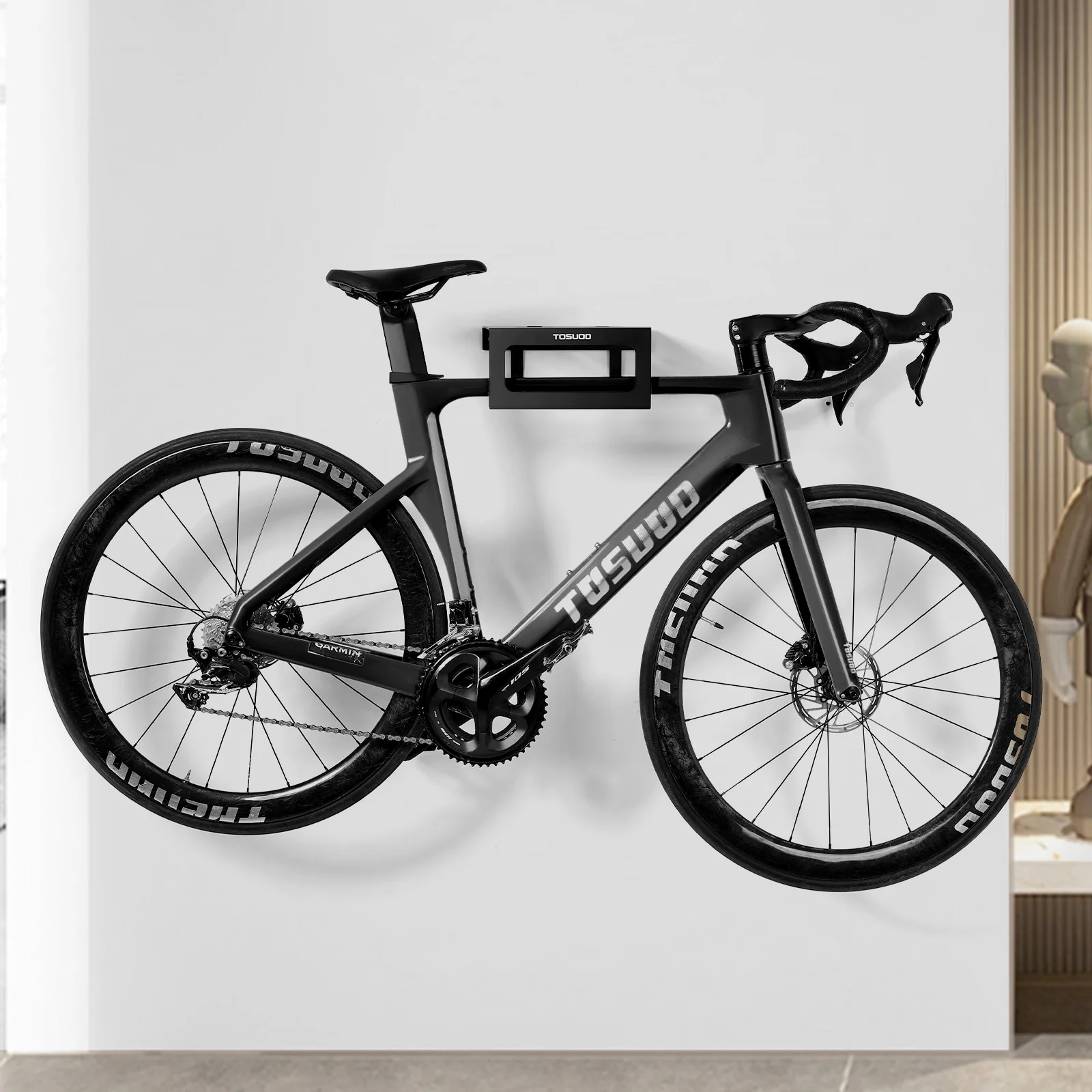 TOSUOD Fahrrad-Ausstellungsständer, wärmgerolltes Stahlmaterial, robust und praktisch für Straßen- und Mountainbike-Wandhalterung für Fahrräder – Detail 15