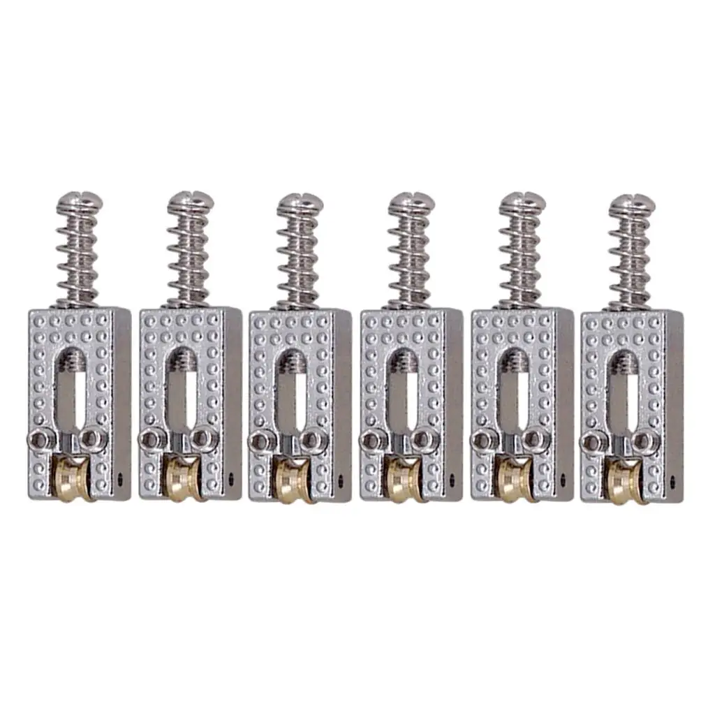 

Electric Guitar Bridge Saddle Zinc Alloy Locked String Roller Saddle Accessory Replacement for Electric Guitar Parts