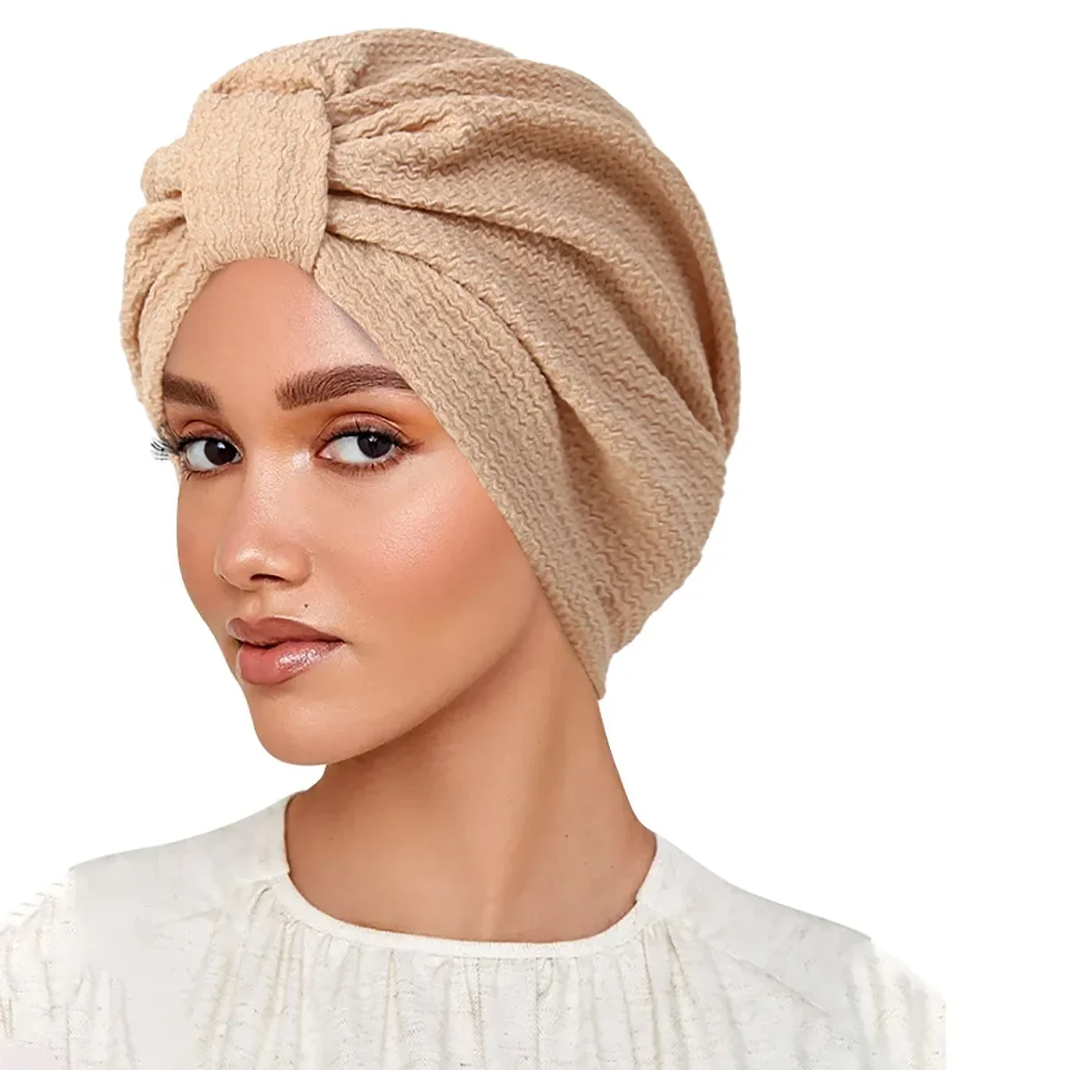 Nuevas mujeres musulmanas anudadas turbante Hijab quimio gorra interior pañuelo para la cabeza gorros indios capó pérdida de cabello envolturas para la cabeza pañuelos diadema