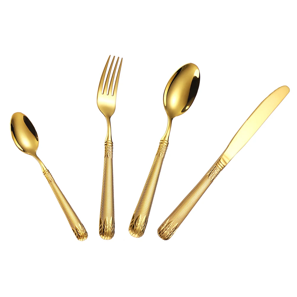 

Stainless Steel Cutlery Set 6 Pieces Kit Heat Resistant Western Tableware Dining Utensils Household Kitchen Barware