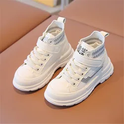 Children Ankle Boots Fashion Kids Casual Sneakers White Girls Boys Short Boot