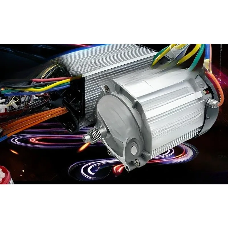 Flat square wire card issuing motor, silent high-speed 70 yards 80 yards 60 volts 72 volts 3000 watts motor