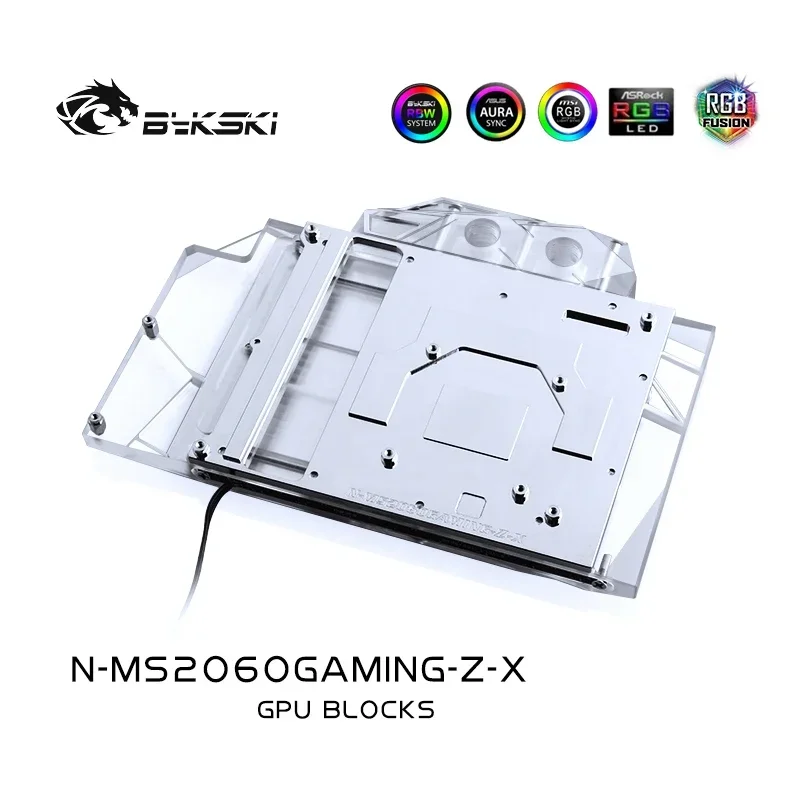 Bykski argolas para placa gráfica, cooler, vga, msi rtx2060 gaming z/avens, 5v/12v