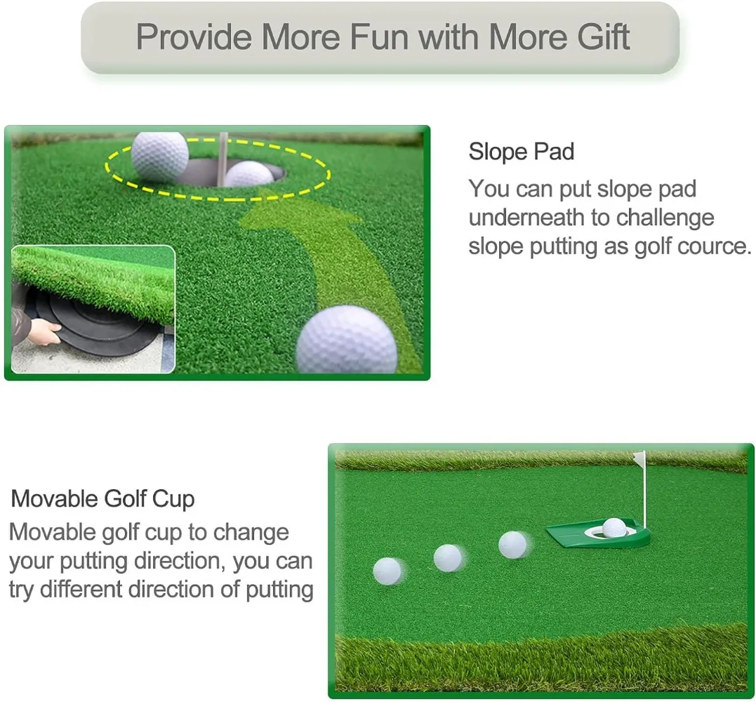 Golf Putting Green, Oefen Putting Groene Mat, Grote Professionele Golfen Trainingsmat Voor Indoor Outdoor…