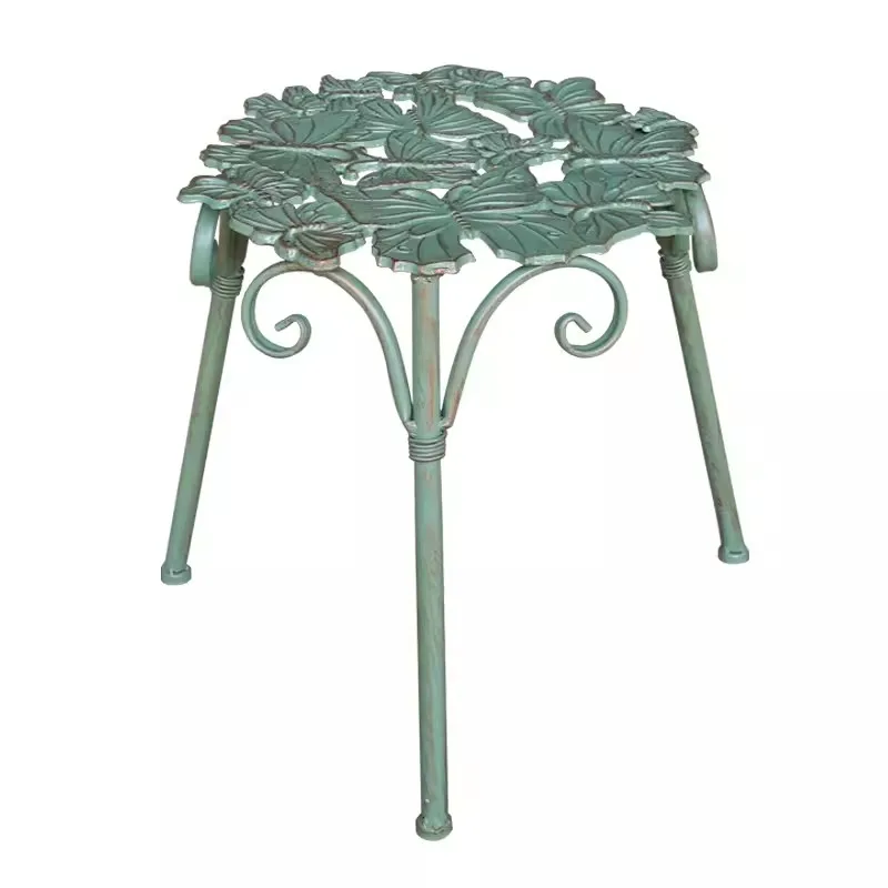 Antique Style Cast Iron Flower Racks, Iron Floor Garden Balcony Flower Pot Racks, Flower Stool Decoration Shelves