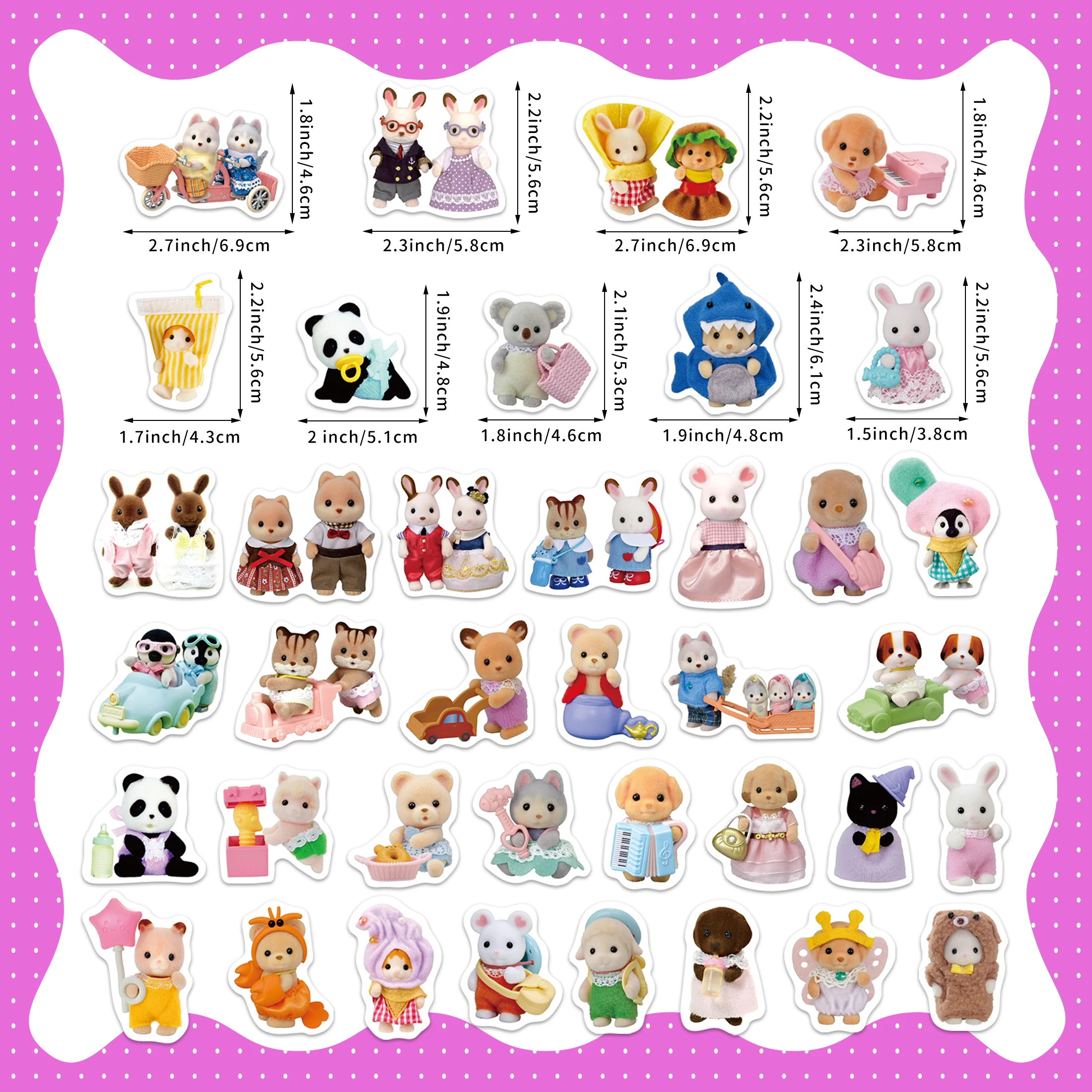 51pcs Glow-In-The-Dark Cute Cute Funny Muppet Doll Stickers Independent Self Adhesive Water Cup Notebook Stickers For Children D