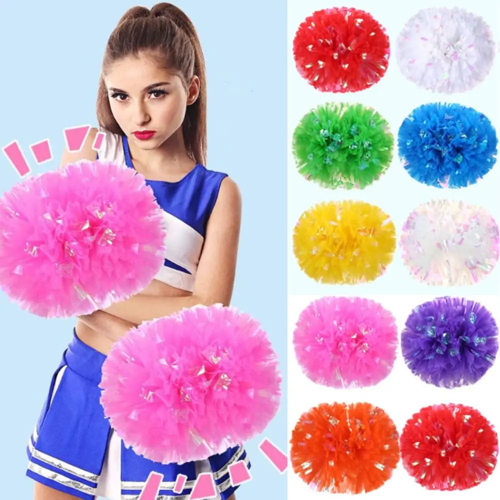 9 Colors 25cm Game Pompoms Cheap Practical Pompoms Cheerleading Cheering Flower Ball Sports Cheerleading Sports Match Supplies