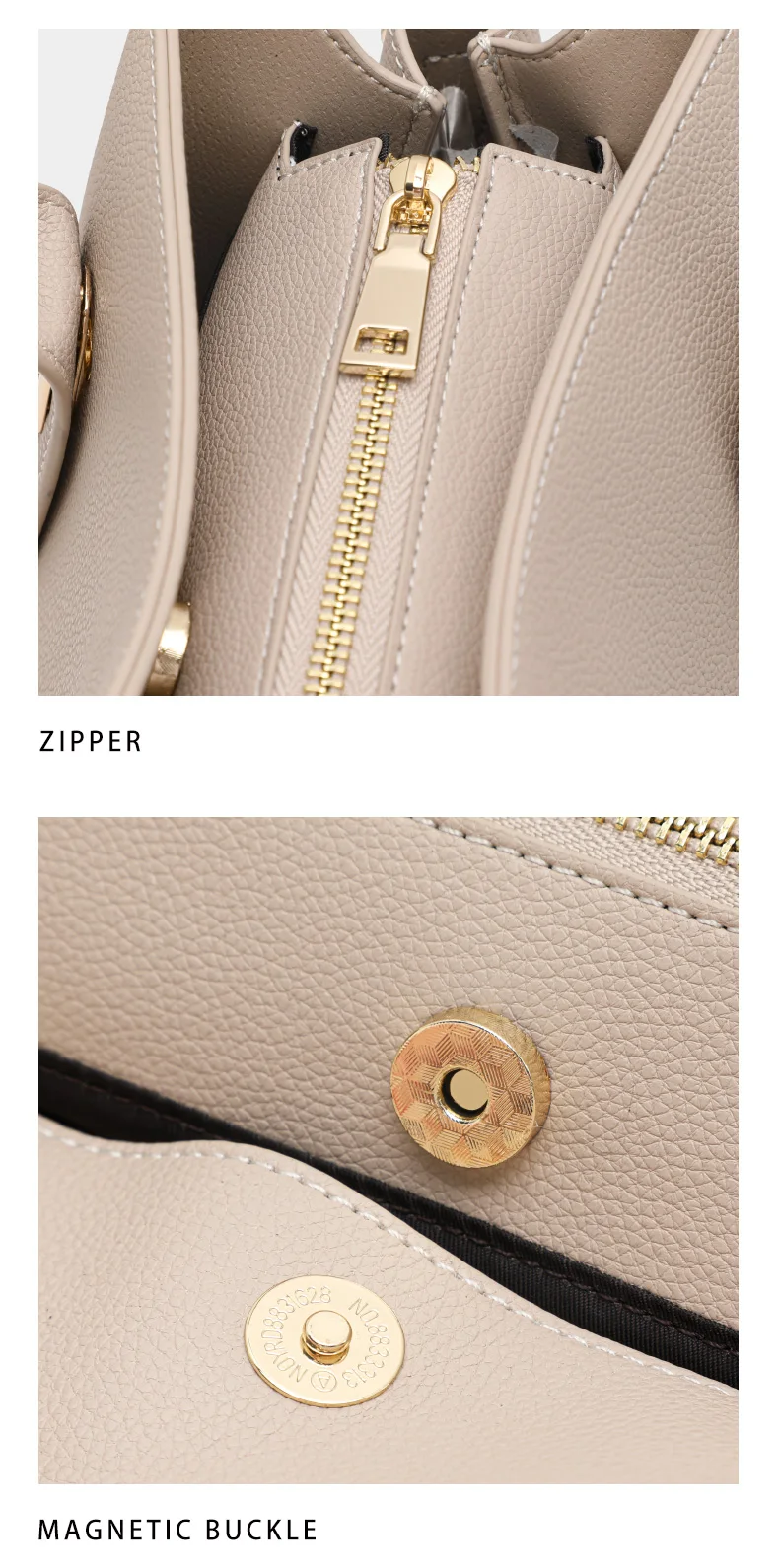 Aidrani Damenhandtasche aus echtem Leder mit Top-Griff, modische Rindsledertasche mit großem Fassungsvermögen 2026 – Detail 13
