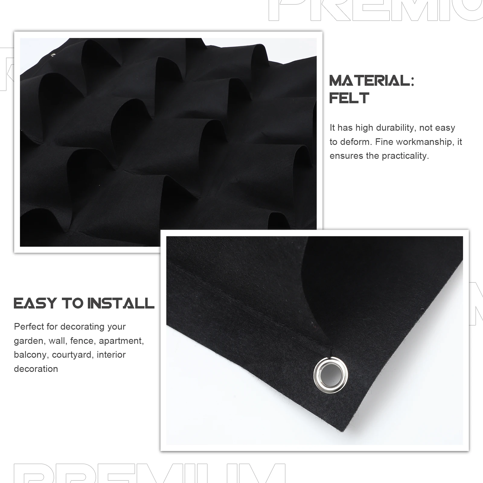 

Planting Bag Vertical Hanging Wall Planter Bags for Flowers Herbs Vegetables Breathable Outdoor Indoor
