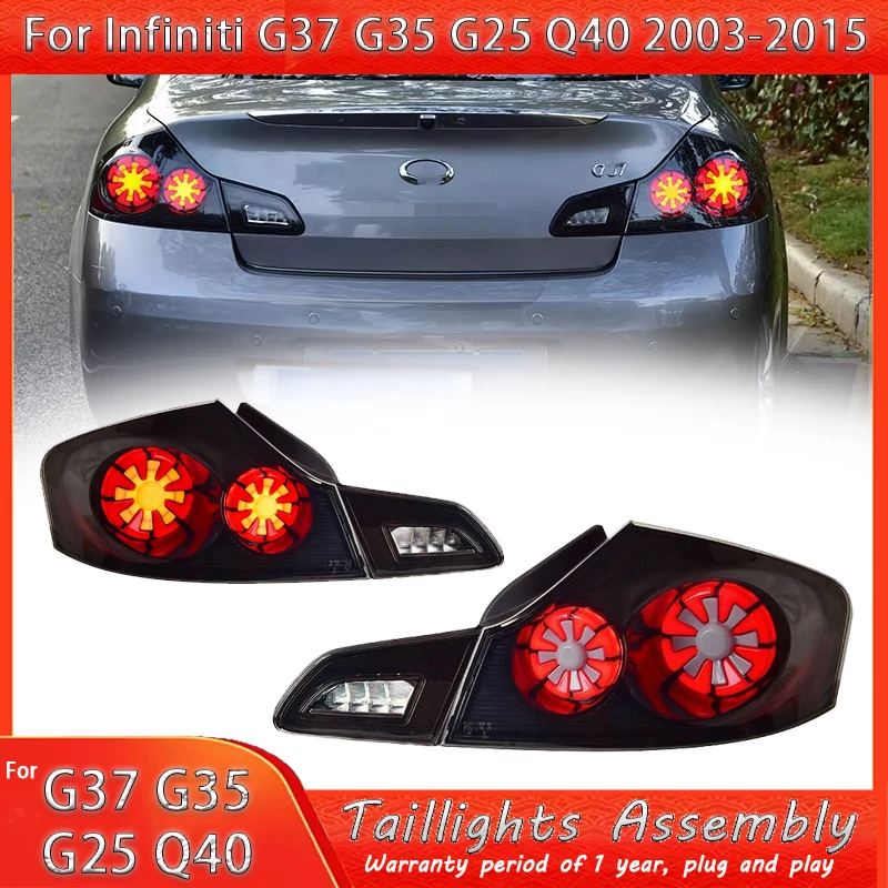 

Car For Infiniti 2003-2015 G37 G35 G25 Q40 LED Taillight Rear Running Lamp Brake Reverse Dynamic Turn Signal Car Tail Light