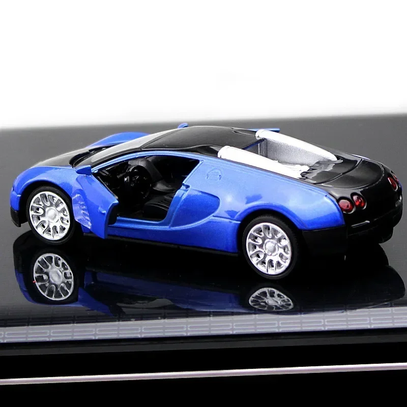 Modèle de voiture de sport Bugatti en alliage métallique moulé sous pression, haute simulation, côtes arrière, collection de jouets pour enfants, cadeaux, 1:36