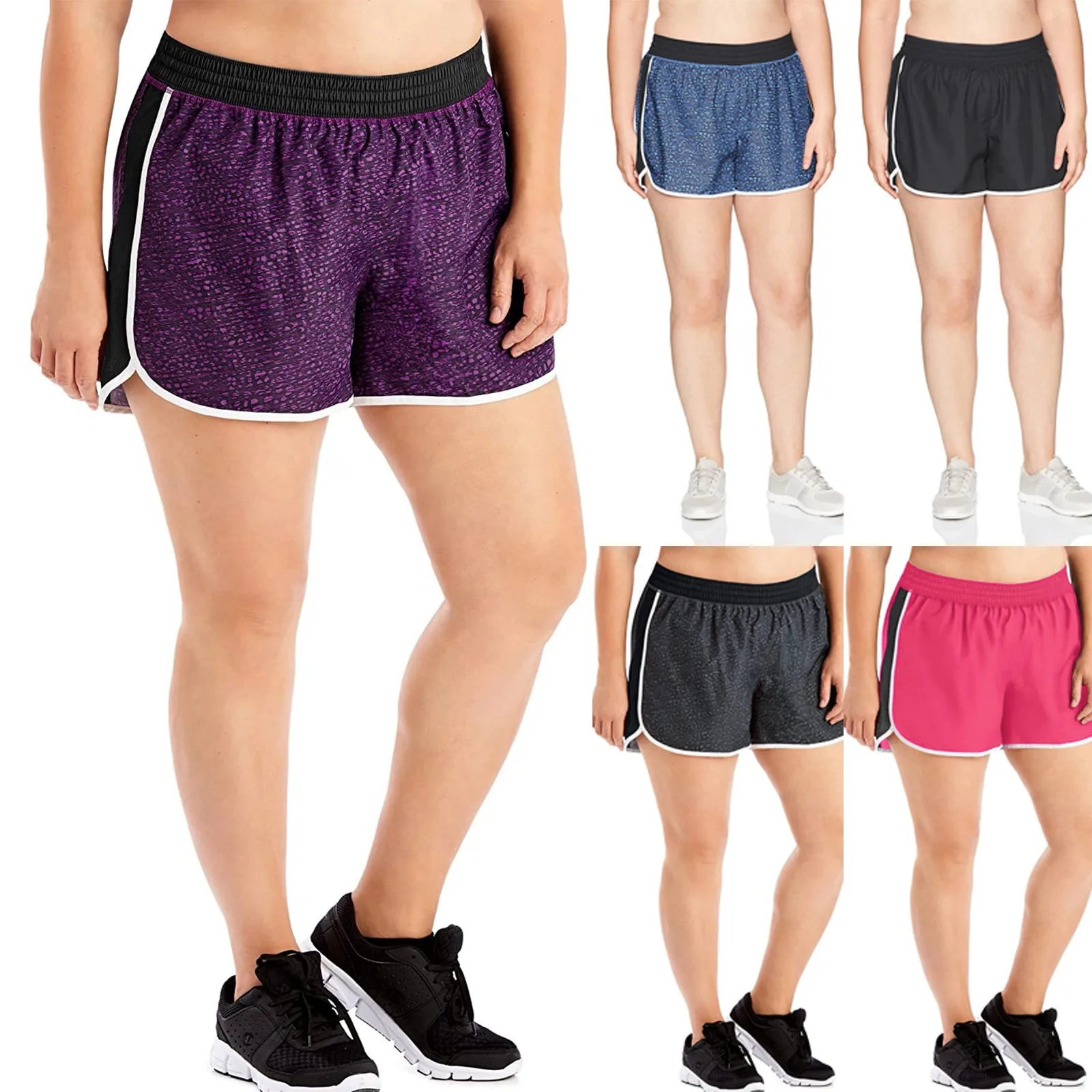 

Women's Yoga Trousers Elastic Shorts Plus Size Sports Running Breathable Shorts Women's breathable yoga pants shorts large size