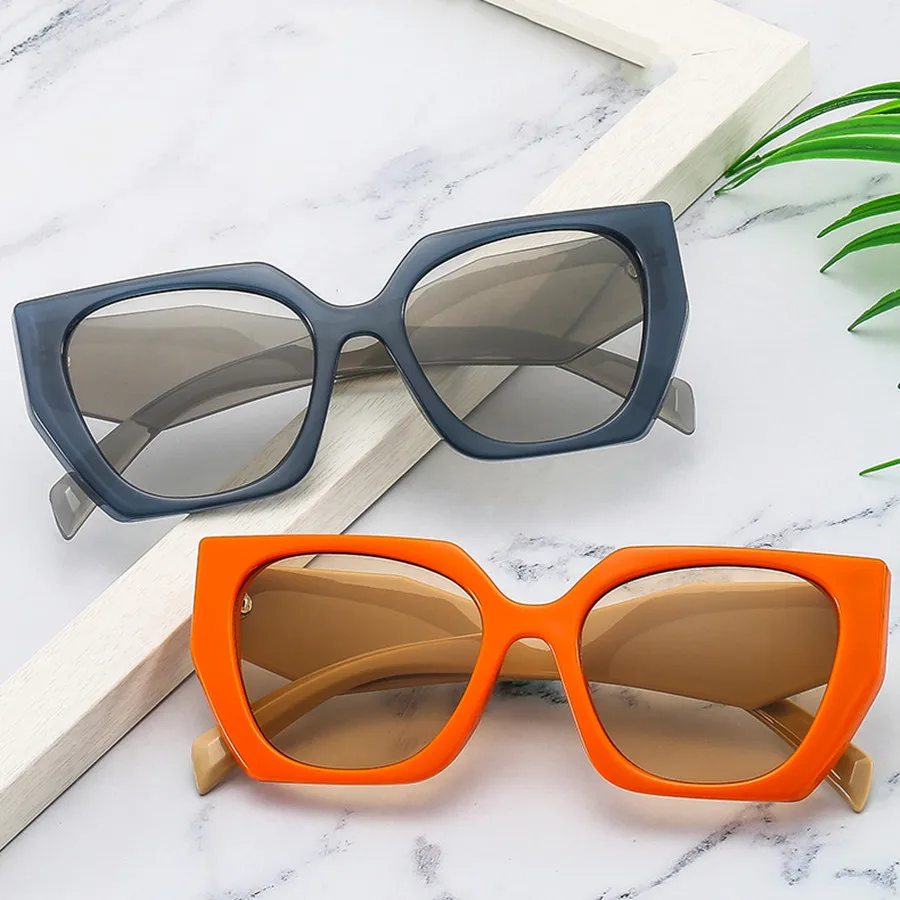 نظارات شمسية مربعة كبيرة الحجم بتصميم قديم للنساء والرجال ، علامة تجارية فاخرة ، نظارات شمسية عصرية ، ظلال سيدات ، UV400 ، جديدة ، رائجة #3