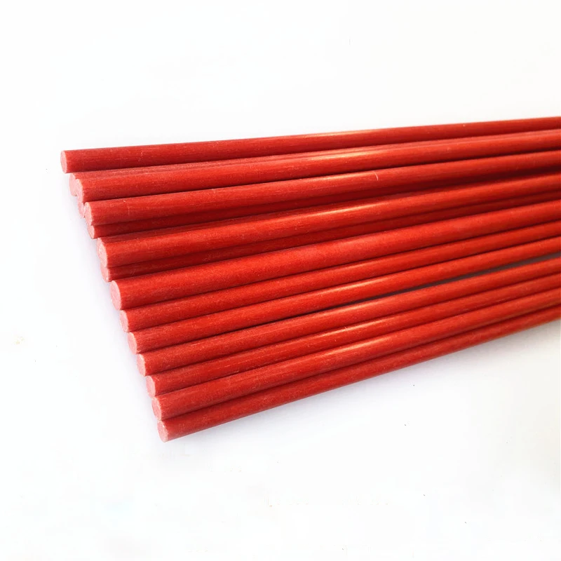 2-10PC Red Glass Fiber Rod 1-15mm Insulation and High Temperature Resistance Solid Fiberglass Bar Length 500mm 1000mm