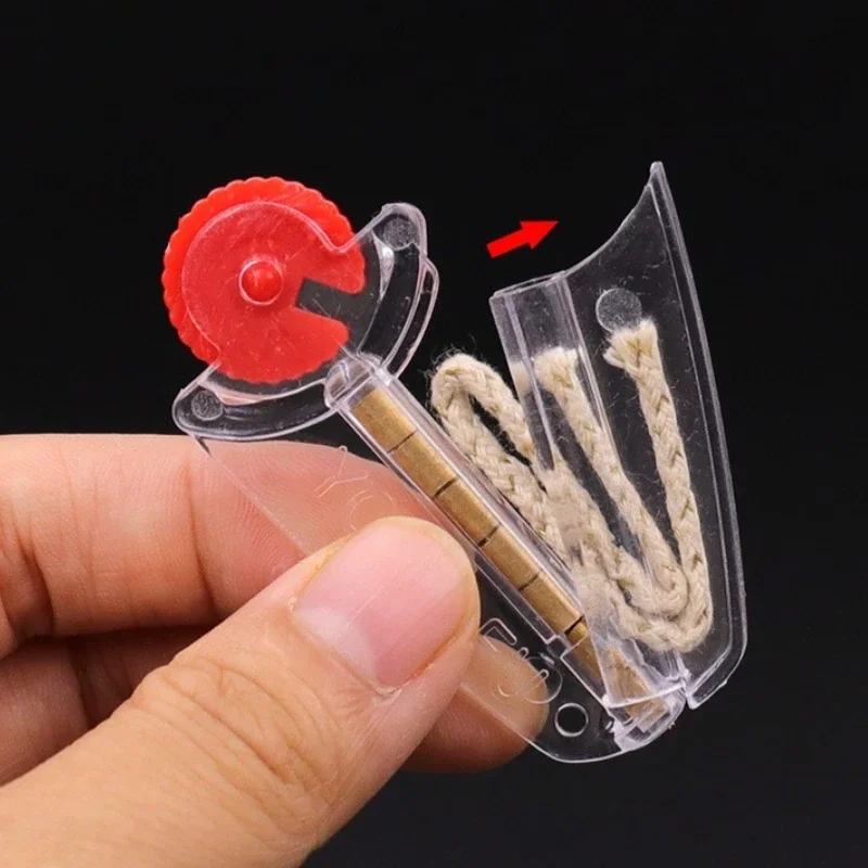 Flint Stone Cotton Wick Replacement Suit Flint Thread Starter Dispenser for Smoking Oil Kerosine Lighters Cigarette Accessorie