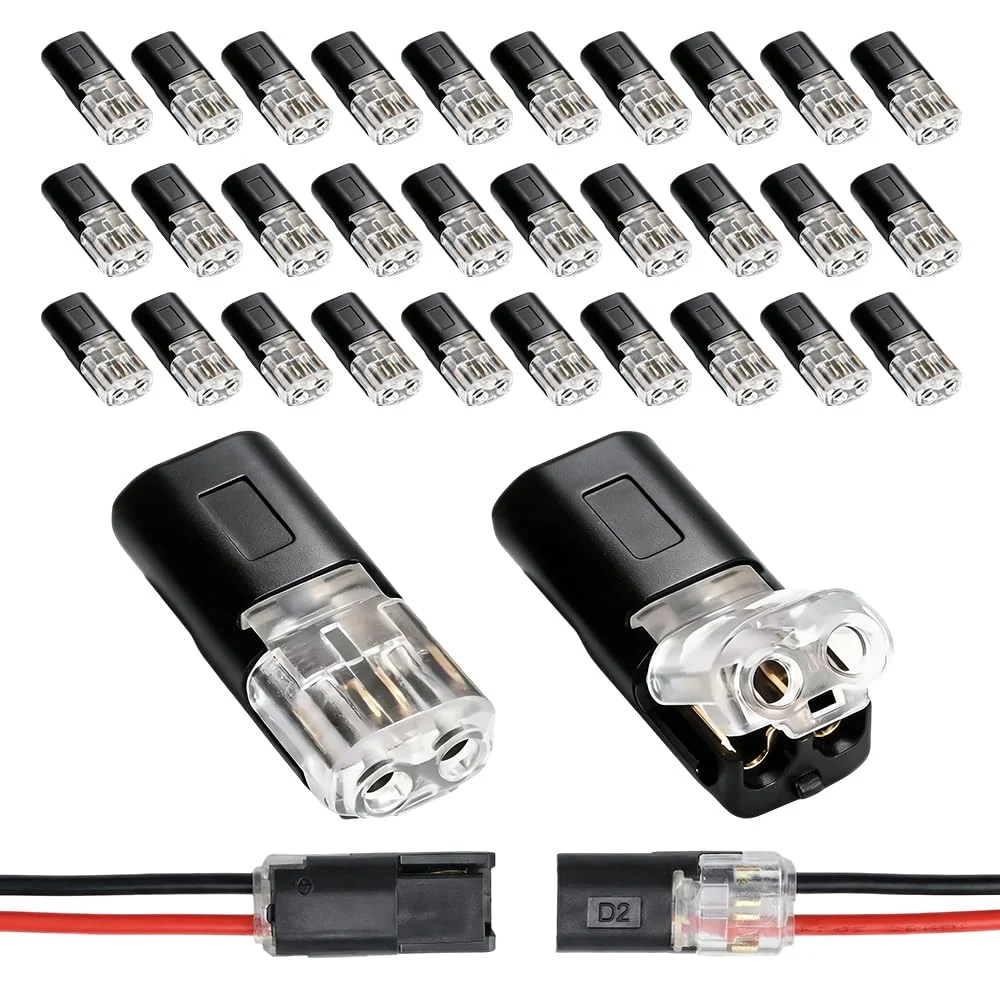 

20/30/50 Pieces Car Electrical Connector Strip No-Stripping Quick Cable Connectors, Detachable Automotive Terminal Connectors