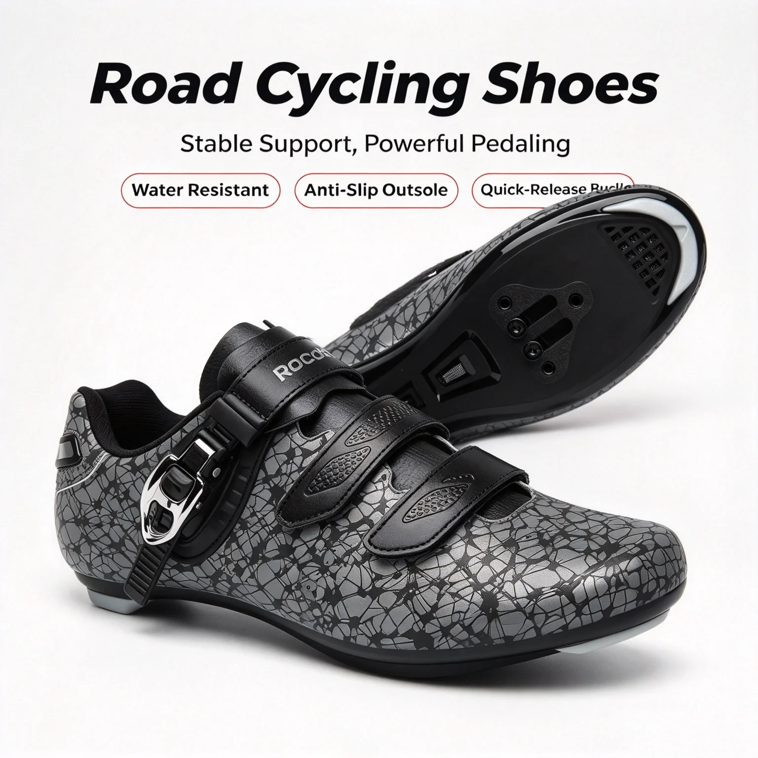 Cycling shoes, lock shoes, luminous cycling shoes, men's and women's cycling assist shoes, hard-soled mountain cycling sports