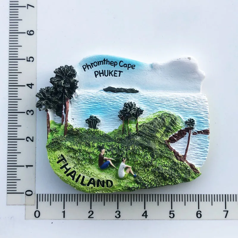 

Thai Fridge Magnet Cultural Flavor Message Stickers Tourism Souvenir Resin Craft Decoration