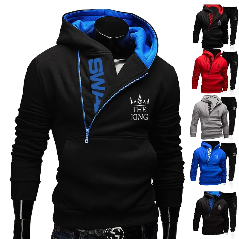 

Men's sportswear jogging suit printed hoodie+sports pants sportswear two-piece men's sportswear set/set