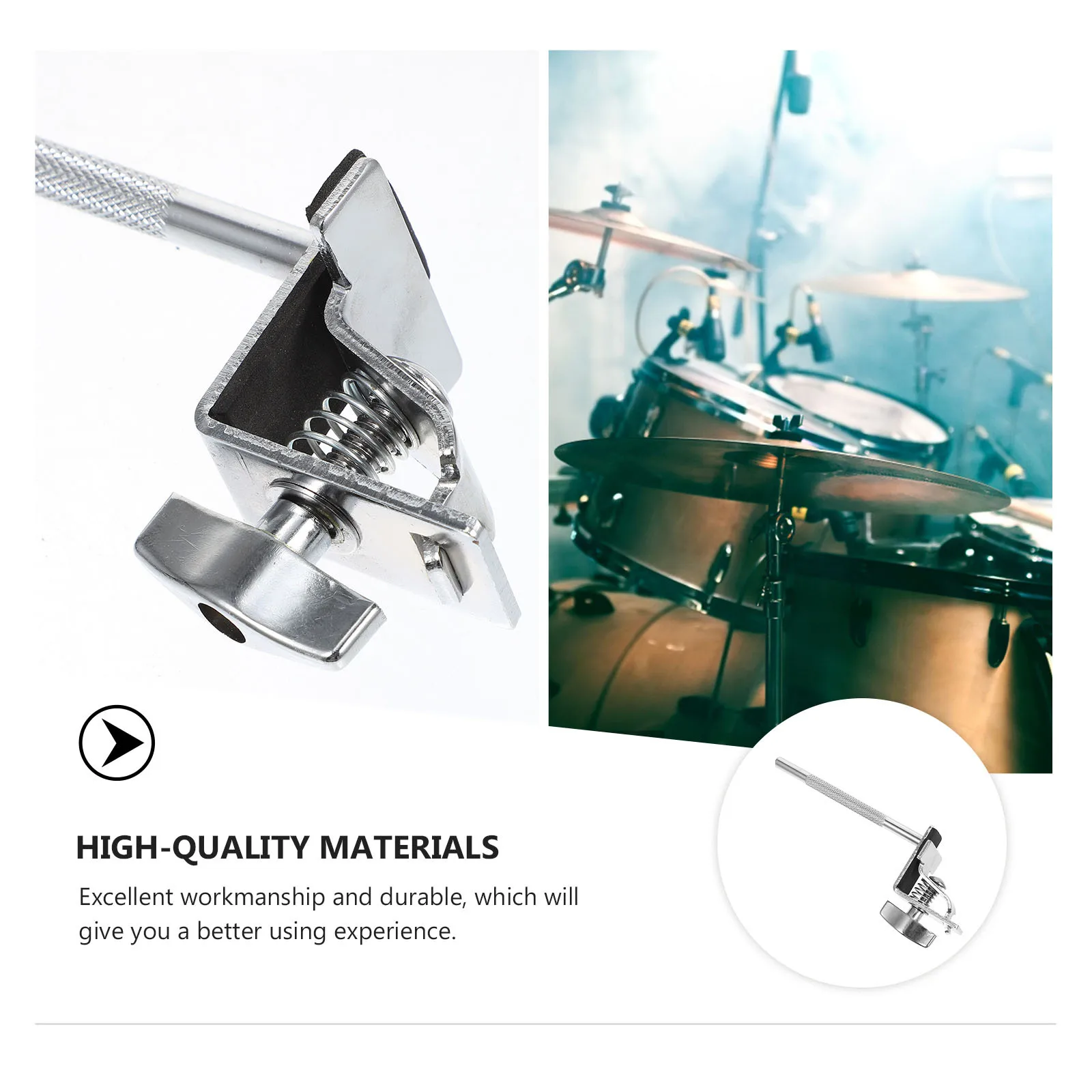 

Cowbell Clip Musical Instrument Accessory Drum Clipping Tool Holder Mounted Clamp Steel Extension Small Percussion