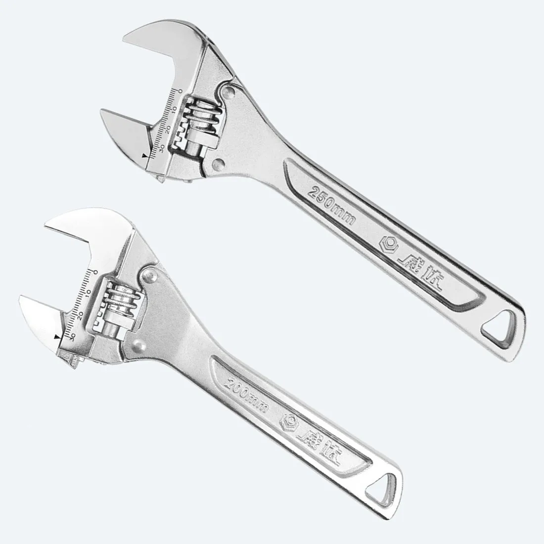 1Pc Ratchet Adjustable Wrench 8 Inch 10 Inch Monkey Spanner Snap Grip Nut Key Large Opening Wrench Motorcycle Repair Multi Tools