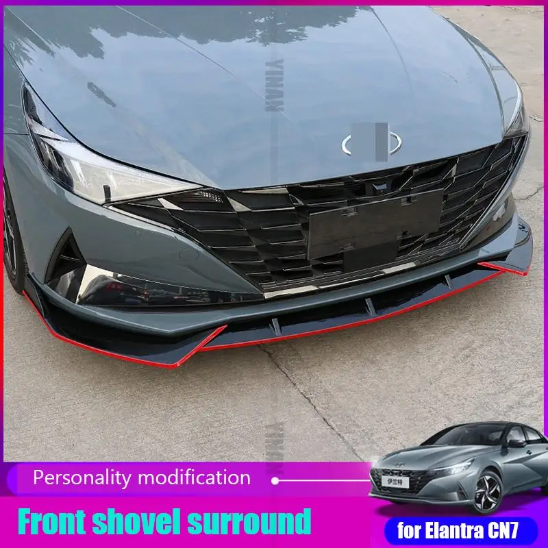 for Hyundai Elantra CN7 20 21 spoiler ABS front shovel front lip front bumper bumper protector Avante