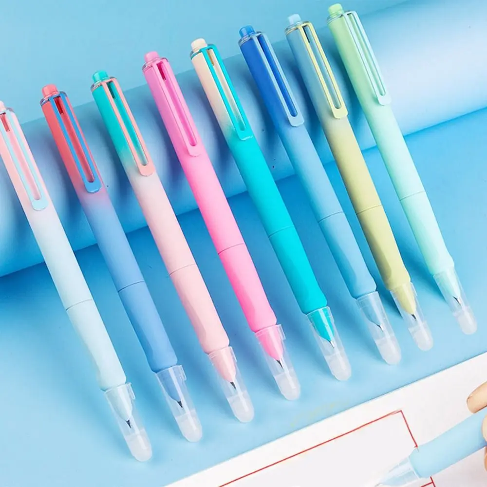 Replaceable Ink Capsule Thermal Erasable Fountain Pen Magic Pen With Eraser Posture Correction Press Fountain Pen