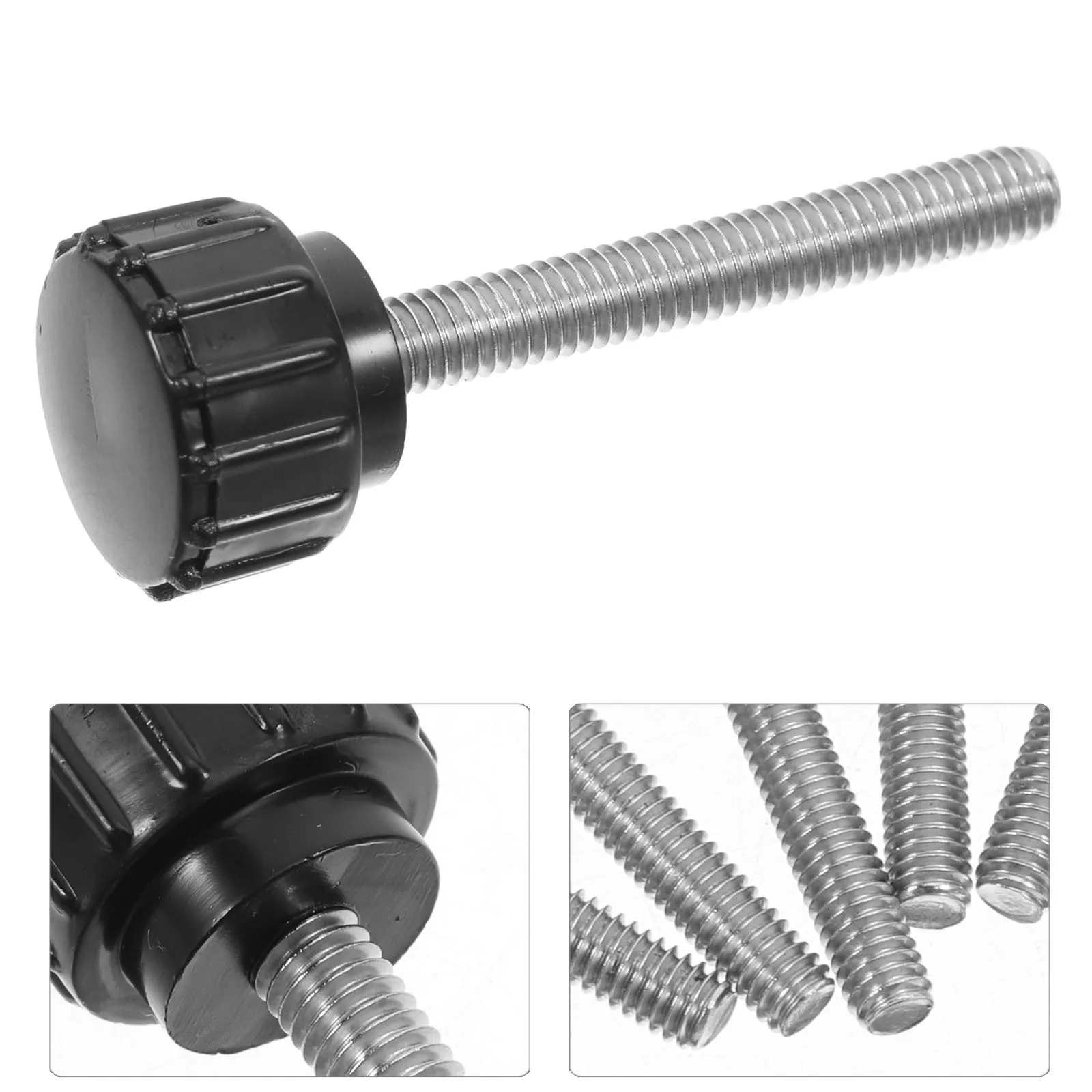 

10Pcs Thumb Screws Stainless Steel Knurled Round Head Screws M4x30mm for Computer Case Monitor Mounting Easy Hand Tightening