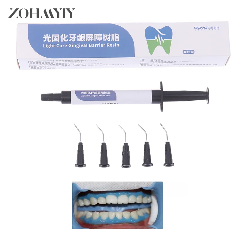 Dentes Professional Whitening Gengival Barreira, Dental Gum Dam, Gel Protetor Dentes, 1.5g