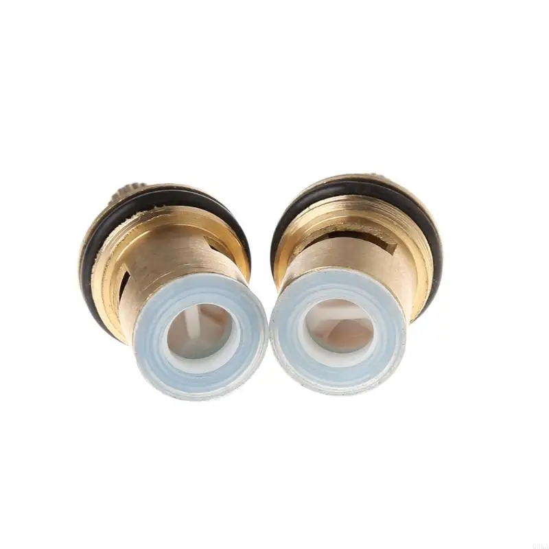 Q0KA Tap Valves Replacement Brass Tap Cartridge Valves Ceramic Disc Gland Quarter Turn 20 Teeth Fitting Connection