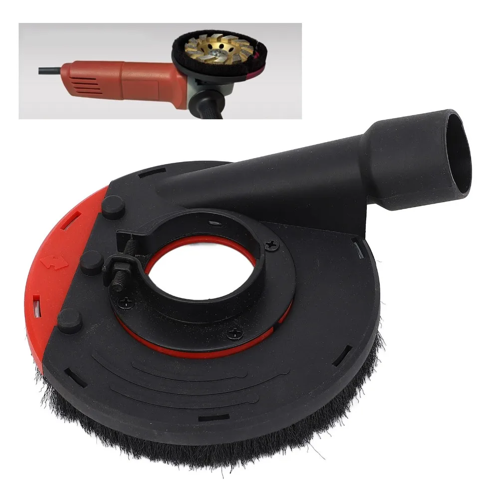 4 Inch Angle Grinder Dust Shroud Efficient Filtration Quick Install Grinding Dust Cover Red Black Dust Shroud Cover