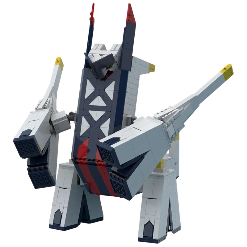 MOC Building Blocks Sci-Fi Armored Dragon Transformable Build Futuristic Design DIY Brick Kit Desktop Collectible Display