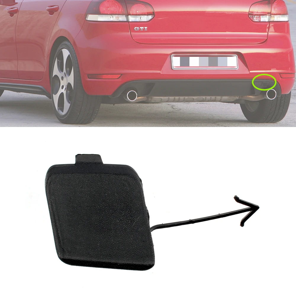 For VW Golf 6 GTI 2009 2010 2011 2012 2013 Rear Bumper Tow Eye Trim Cap Cover