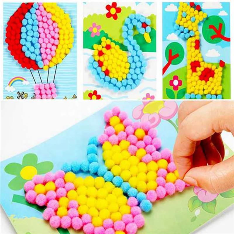 1500 Pcs 10Mm 소프트 라운드 Pompoms 공 혼합 색상 DIY 장식 공예 만들기 및 취미 용품