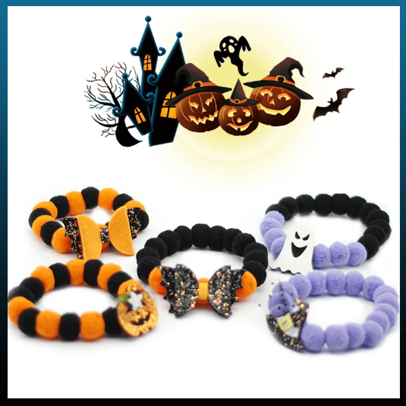 Halloween Adjustable Cats dogs Pumpkin Ghost  Collar With Pet Collar Festival Dog Collars Cat Necklace pet Kitten Accessories