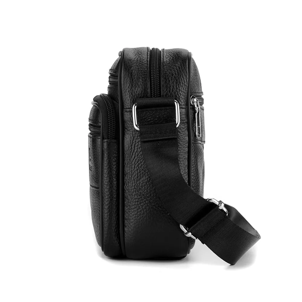 Men\'s Leisure Large Capacity Multi Layer Genuine leather Shoulder Bag High Quality Business Broadband Crossbody Bag For Men