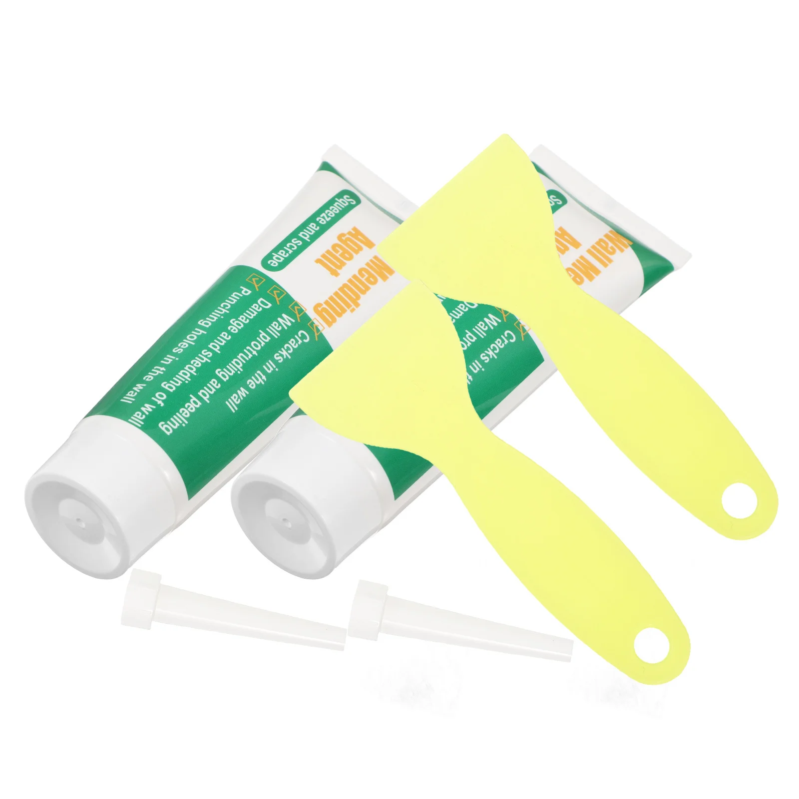 

2Set Wall Mending Ointment Kit Waterproof Repair Cream for Cracks Holes Graffiti Gap Self Adhesive Paste Scrub Resistant Outdoor
