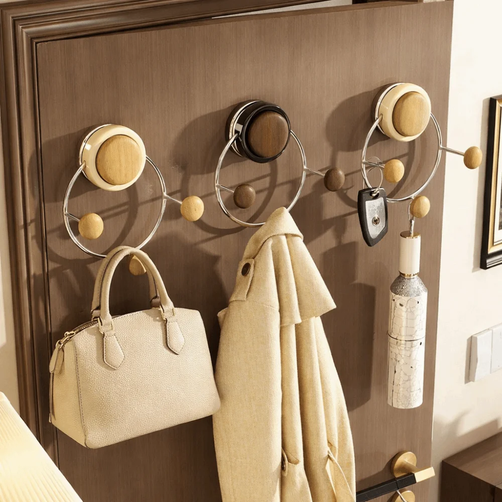 

Triple Hook Suction Cup Hook Heavy Duty Space Saving Door Hook Wall Mounting Secure Attachment Wall Mount Hook Living Room