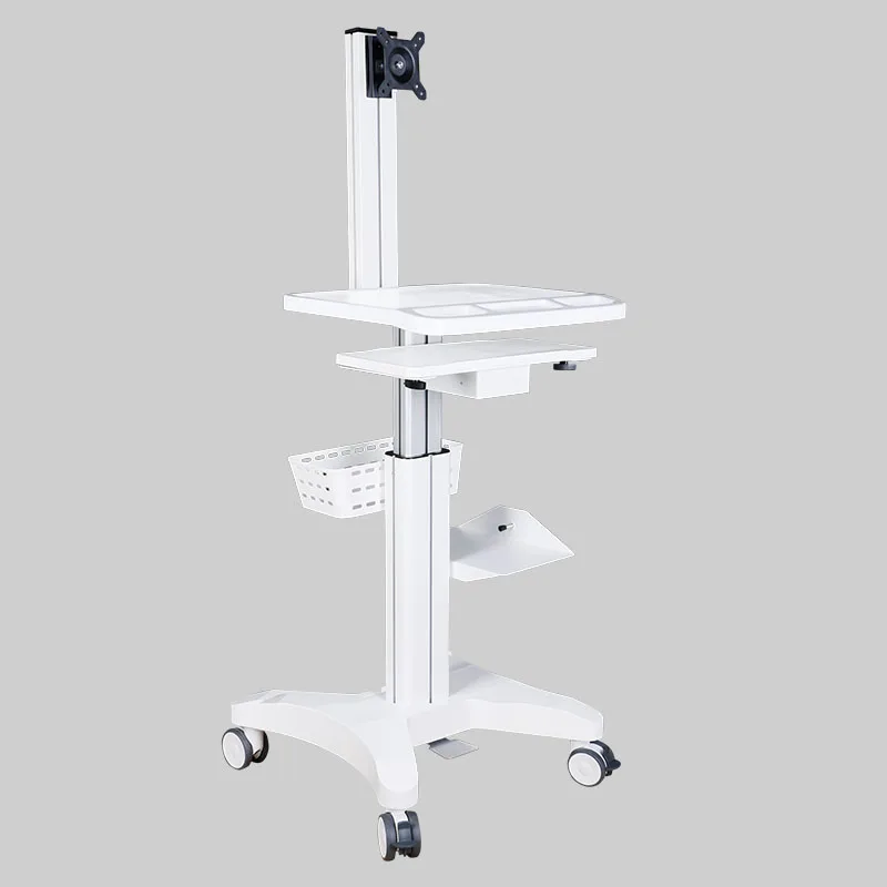 Excellent Ergonomic Gas Lift Mobile Medical Computer Workstation Cart