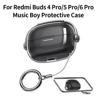 For Redmi Buds 4 5 6 Pro Case For Xiaomi Redmi Buds6 Pro Buds 5 4 Pro Cases Wireless Bluetooth Box Shockproof Coque With Lanyard