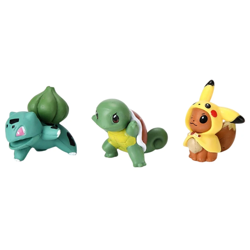 8PCS Pokemon Different Style Anime Figure Pikachu 2-3CM Action Model Not Repeating Mini Model Doll Toy Kids Christmas Gift