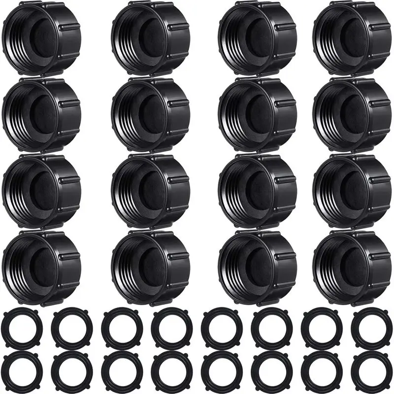 ABDJ-Garden Hose Caps 16 Pcs- 3/4 Inch GHT Sprinkle Cap,With 16 Gaskets, Female Thread Fittings For Yard Hose Spigot